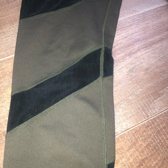 ARMY GREEN FABLETIC FULL LENGTH WORKOUT PANTS - Picture 2 of 4